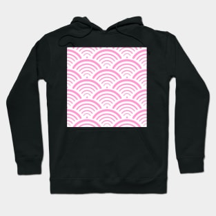 pink line pattern Hoodie